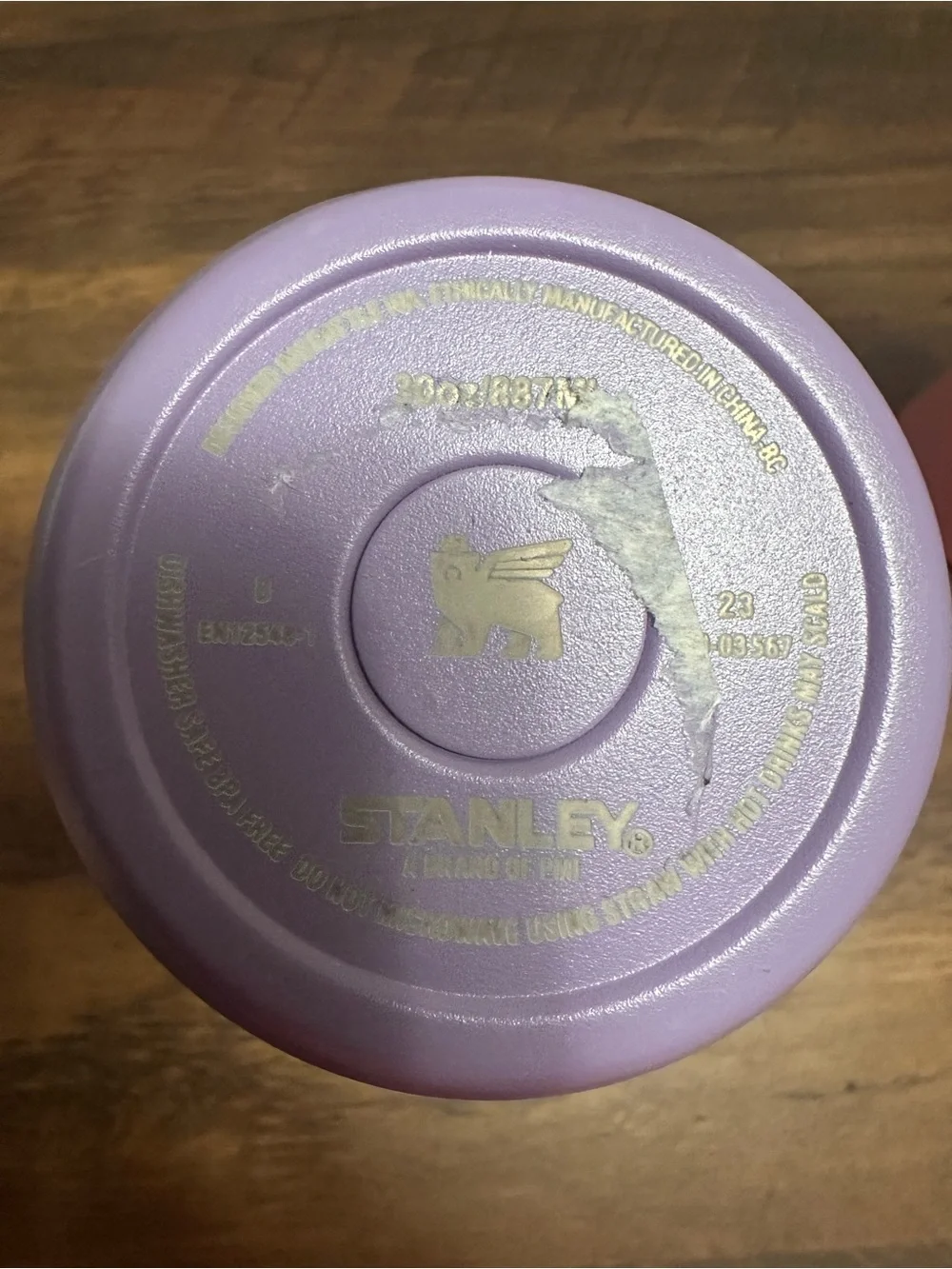 Used Stanley IceFlow Flip Straw Tumbler 30oz Purple Hot or Cold Drinks NO Straw - Picture 5 of 6